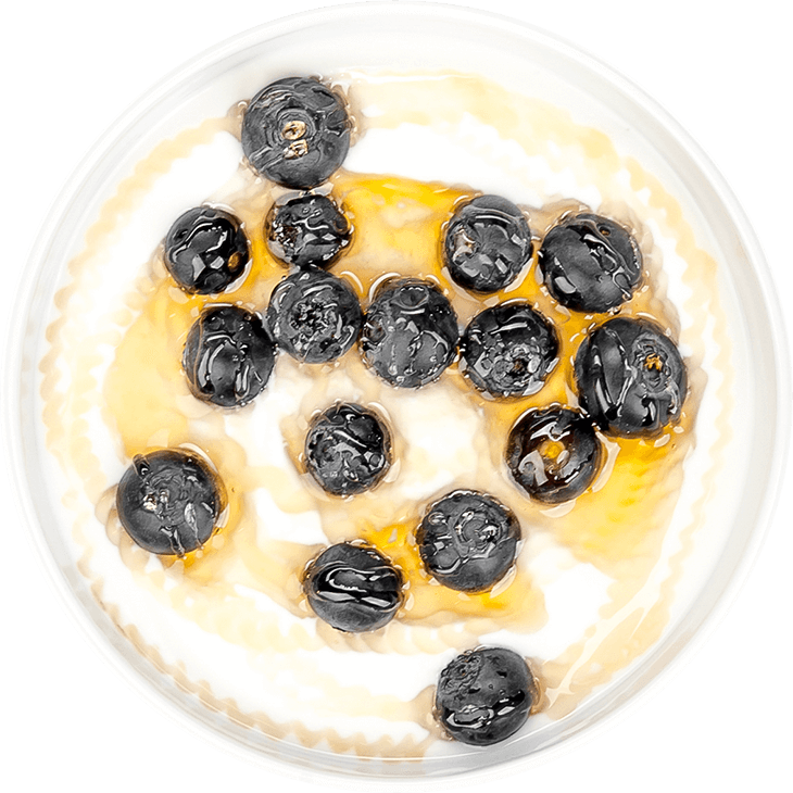 Yoghurt with blueberries and honey