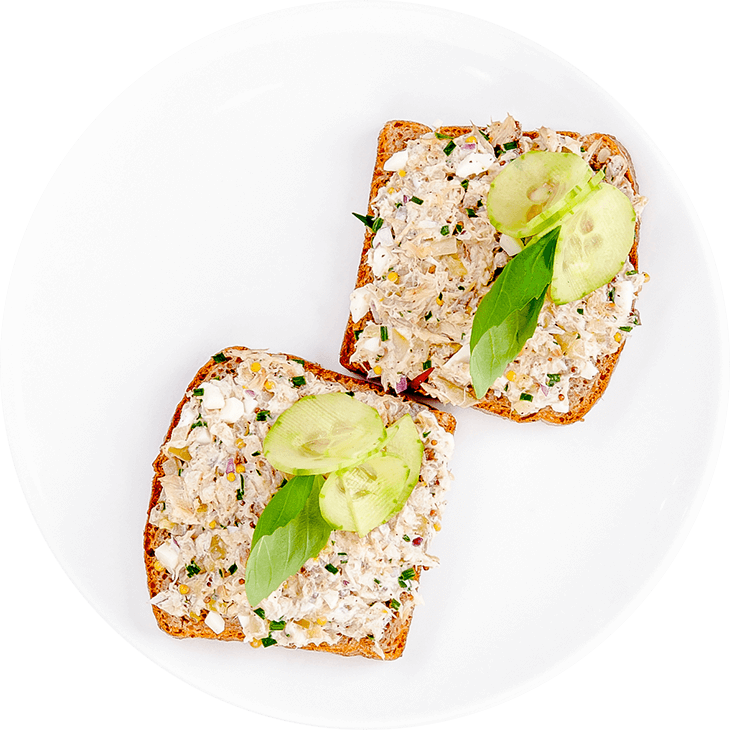 Sandwich with mackerel paste (gluten free)