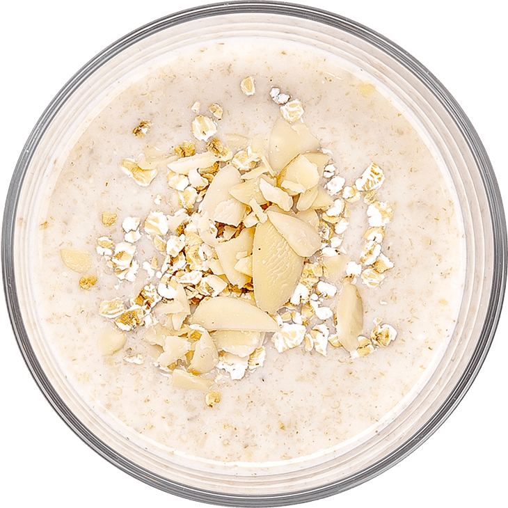 Smoothie with apple, oats and cashew nuts