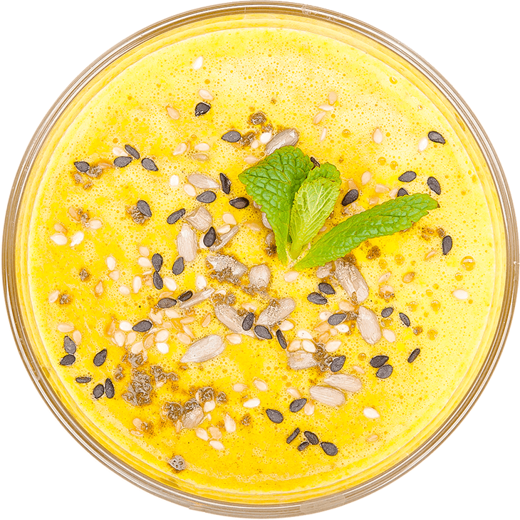 Smoothie with mango and turmeric