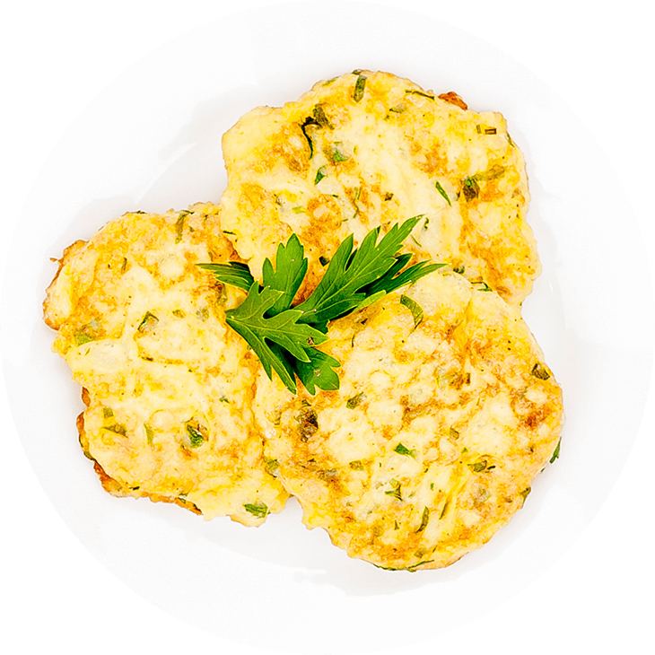 Millet and potato fritters