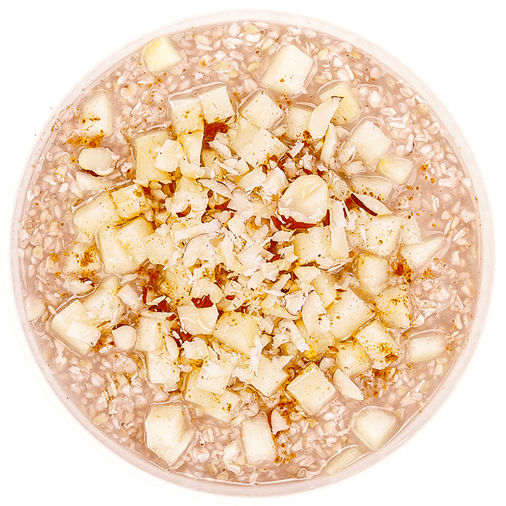 Buckwheat flakes with pear and Brazil nuts