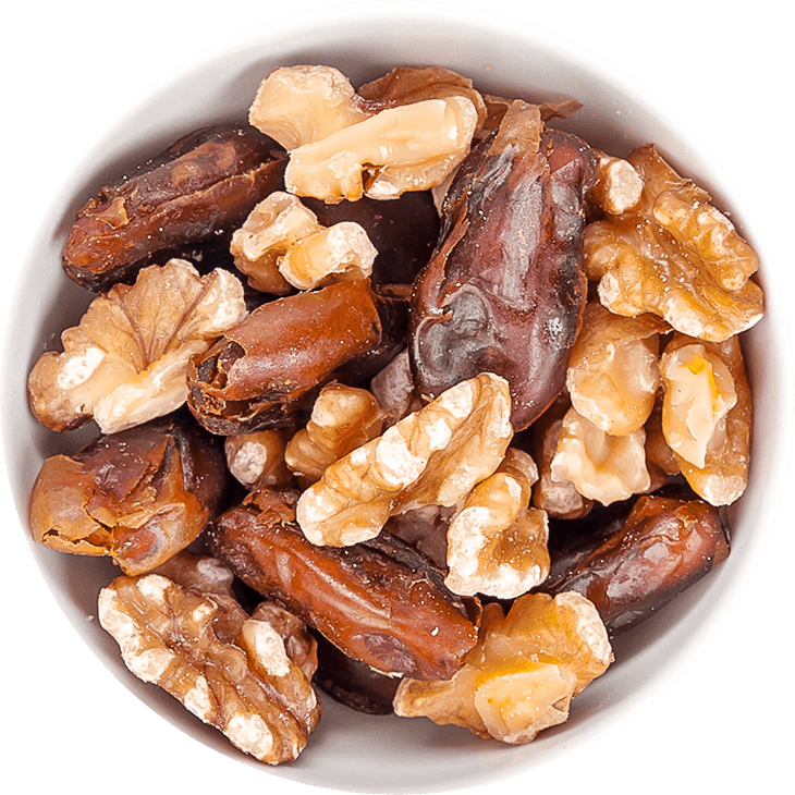 Snack - walnuts, dried dates