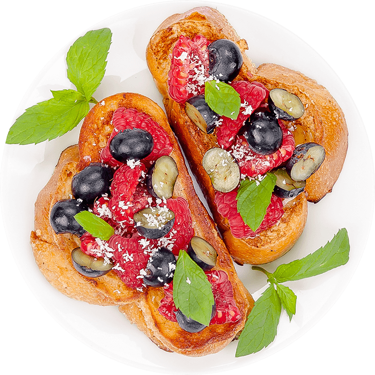 Французский тост с фруктами