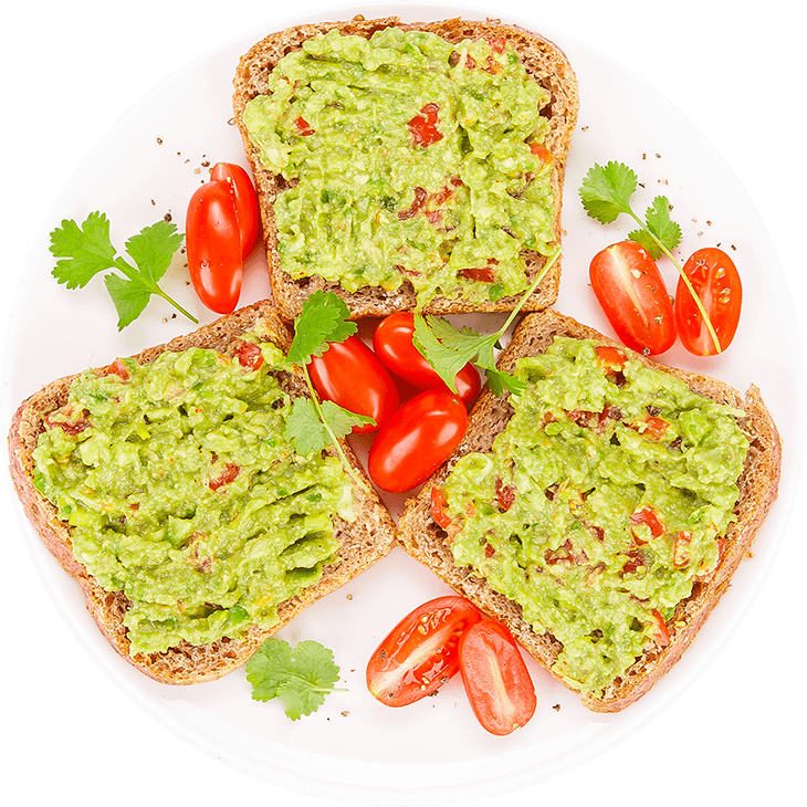 Toast with guacamole